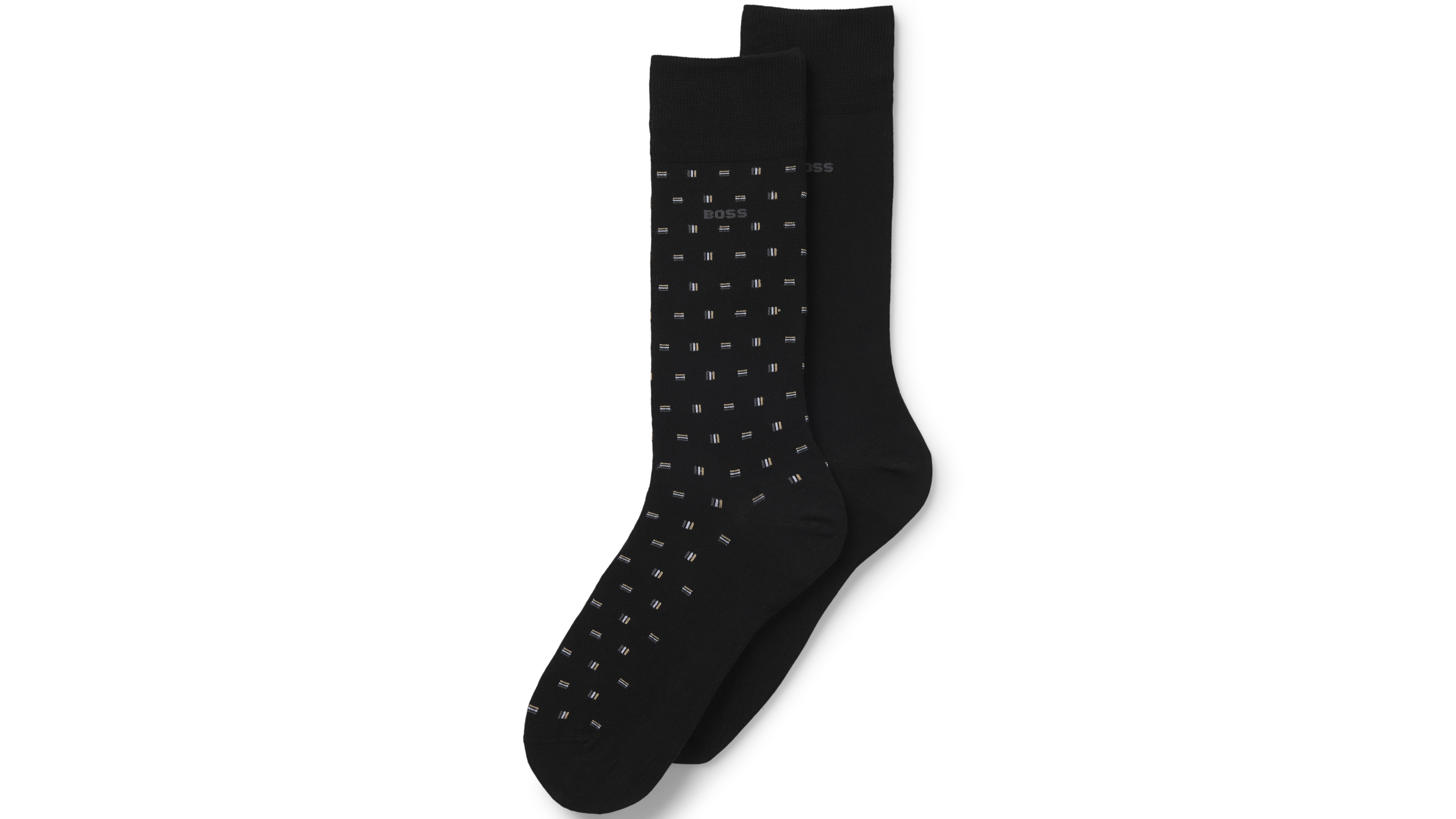 Hugo Boss Men's Mini Iconic Print Logo Socks, 2-Pack