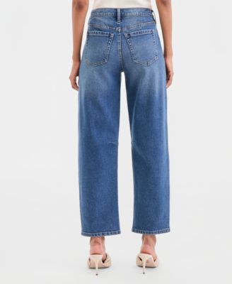Women's High-Rise Barrel-Leg Jeans, Macy's Exclusive