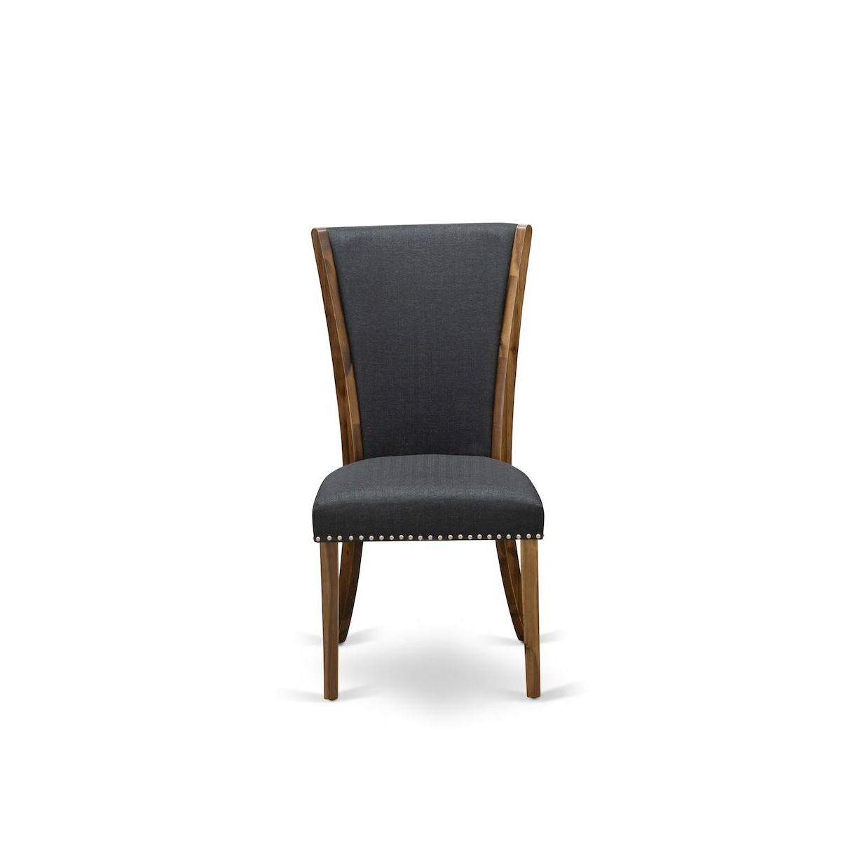 Luxe by East West Furniture 5 Piece Dining Table Set For 4 Contains 48" Round Table In Black Color