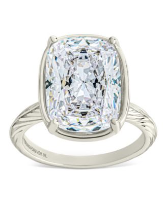 Elongated Clear Cubic Zirconia Cocktail Ring