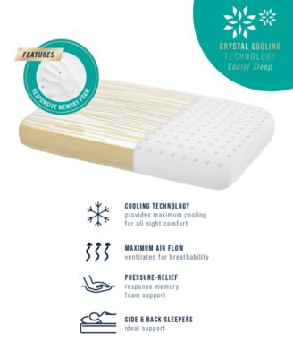 Beautifully Cool Supreme Cooling Comfort Gusseted Memory Foam Pillow, Standard