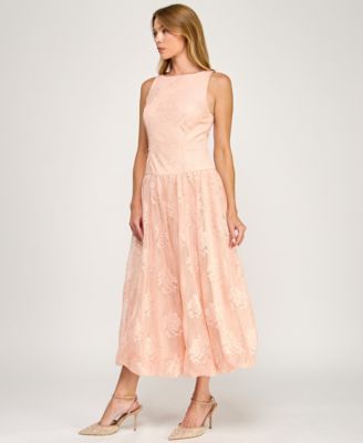 Juniors' Boat Neck Midi Dress