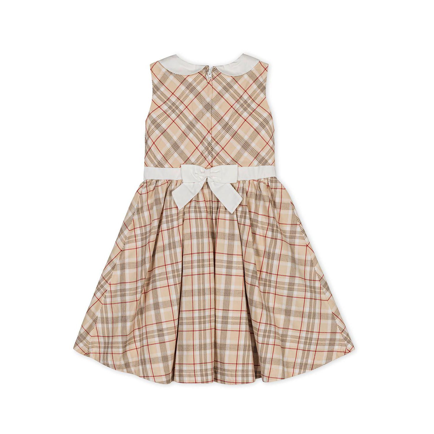 Big Girls Hope and Henry Organic Sleeveless Party Dress with Peter Pan Collar