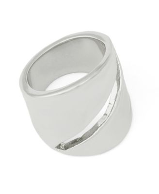 Silver Vintage Openwork Statement Band Ring