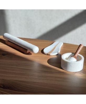 Marble Rolling Pin on Wood Base