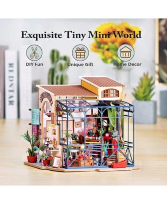 DIY Miniature Wooden Dollhouse Kit with Furniture Model Building Set