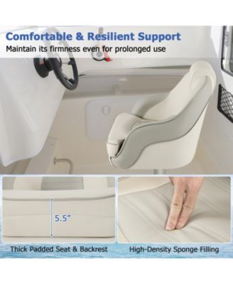 Captain Bucket Seat with Waterproof PVC Leather for Boat Sightseeing