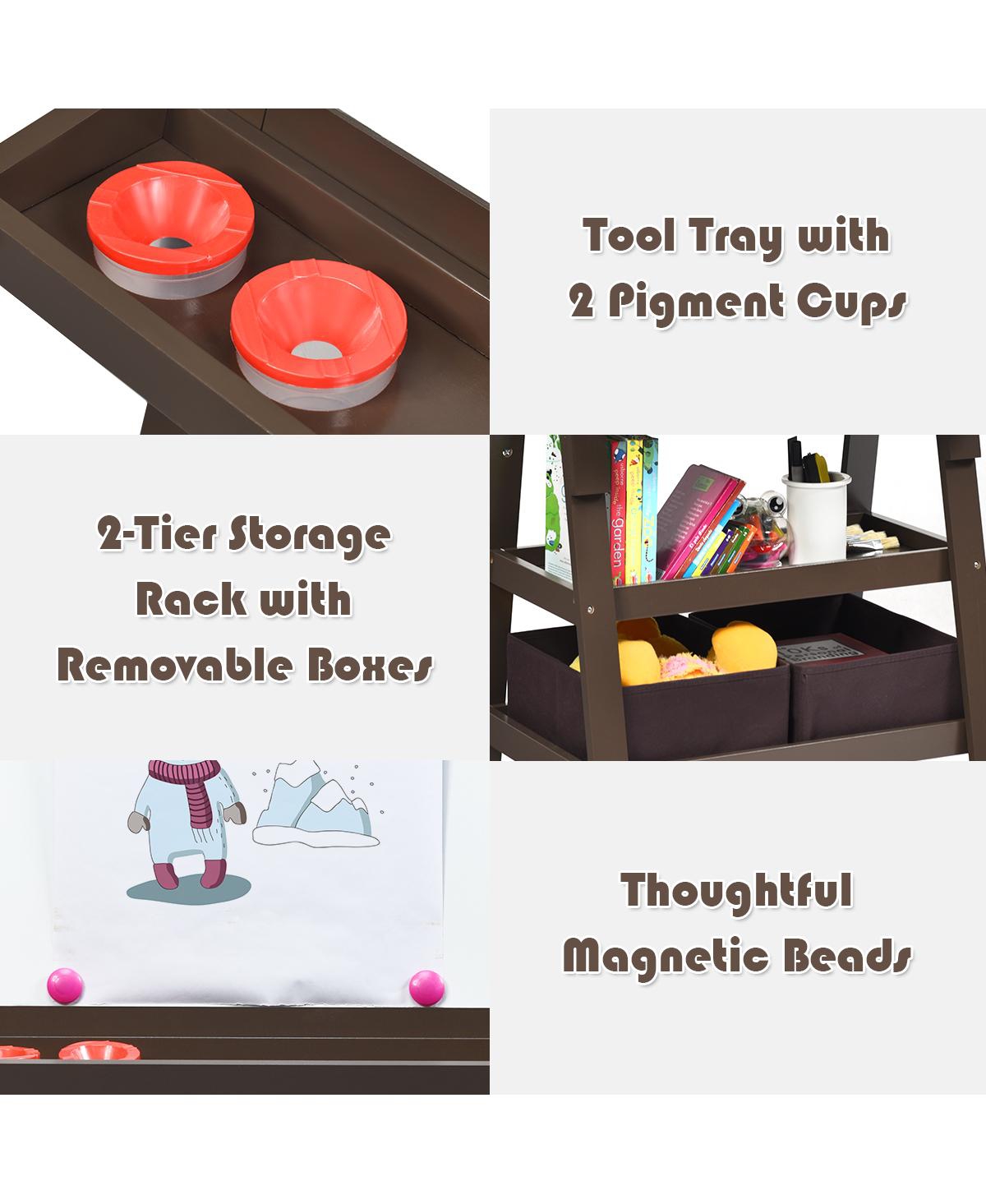 Sugift 3 in 1 Double-Sided Storage Art Easel