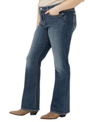 Plus Size Elyse Mid Rise Comfort Fit Bootcut Jeans