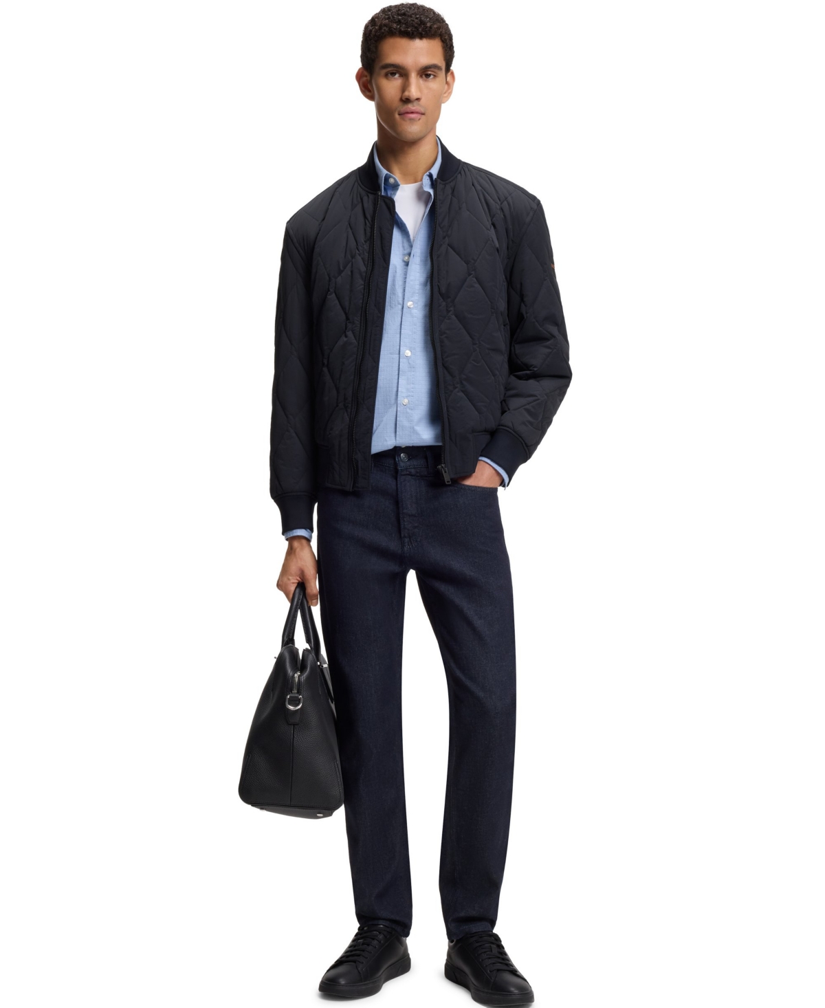 Boss by Hugo Men's Onion Quilting Water-Repellent Jacket