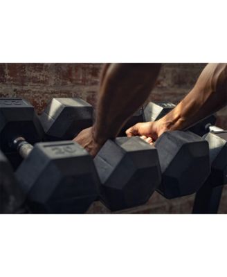 Hex Dumbbells Strength Training Workout Equipment Set, 35 lbs