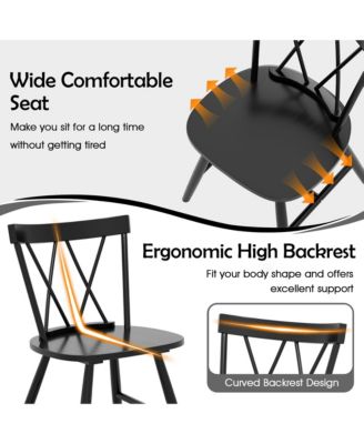 Dining Chairs Farmhouse Kitchen Chair with Rubber Wood Frame,