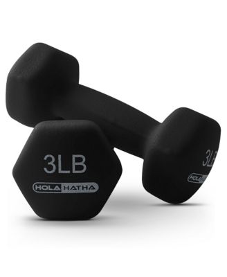 3, 5 & 8 Pound Hex Dumbbell Hand Weight Set with Storage Rack, Black