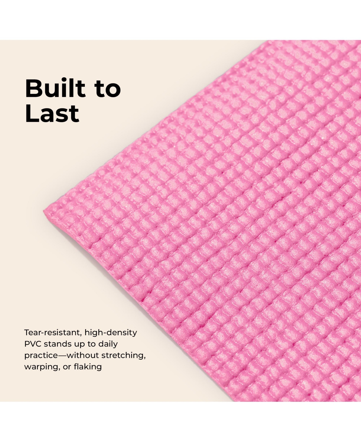 Sunny Health & Fitness Durable Tear-Resistant Yoga Mat