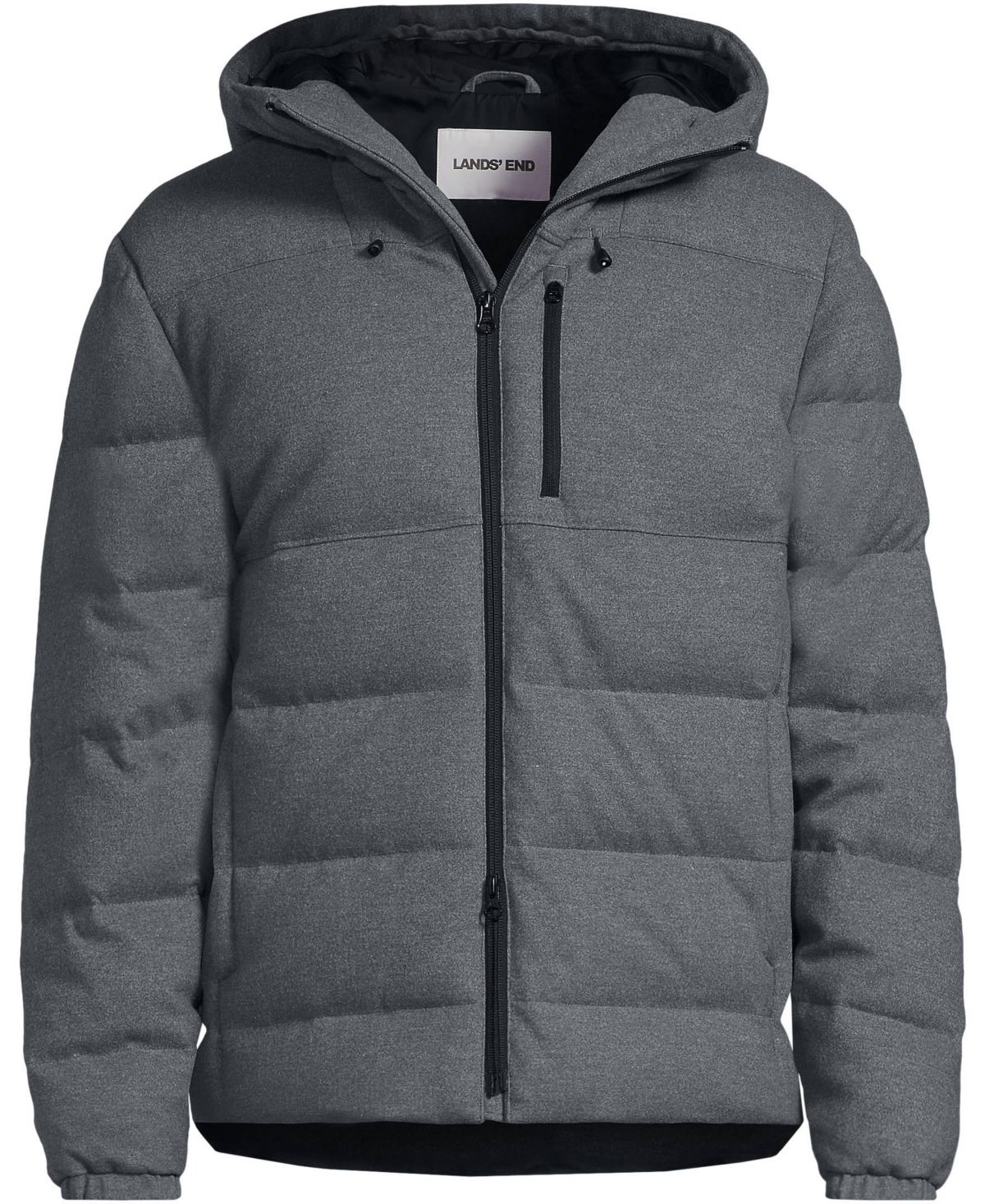 Lands' End Men's Brushed Heritage Max 600 Down Puffer Hooded Jacket