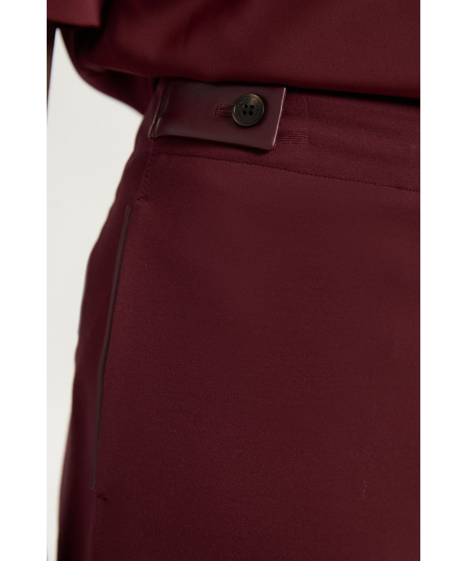 Women's Ponte PU Wide Leg Pants.