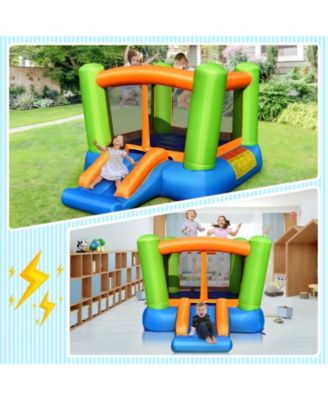 Kids Inflatable Bounce House for Indoor and Outdoor Play without Blower