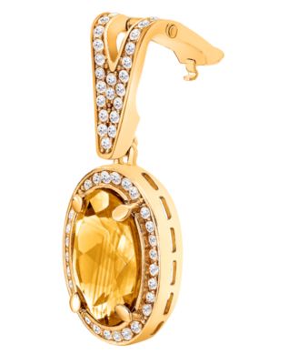 Amethyst (5-3/8 ct. t.w.) & White Topaz (3/4 ct. t.w.) Panther Link 18" Necklace in 14k Gold-Plated Sterling Silver