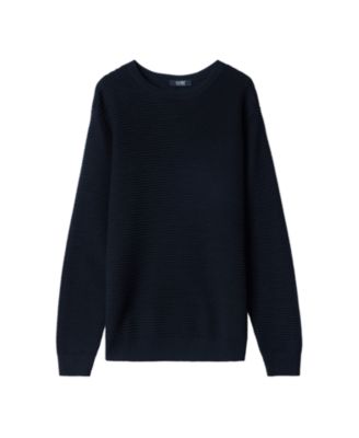 Men's Textured-Knit Silk Cashmere Sweater