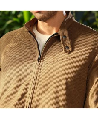 Men's Coffee Brown Corduroy Rider Jacket