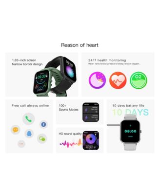 Watch - AI Voice Assistant, Multi-Sport Modes, Heart Rate & Sleep Monitor