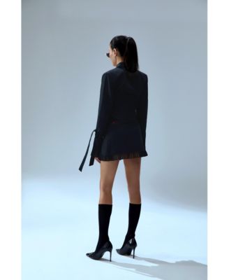 Women's Black Pleated Skirt