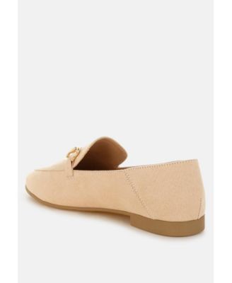 Womens Noltas Horsebit Embellished Flat Loafers