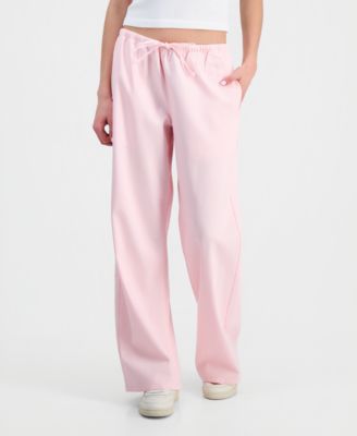 Juniors' Drawstring-Waist Wide-Leg Jeans