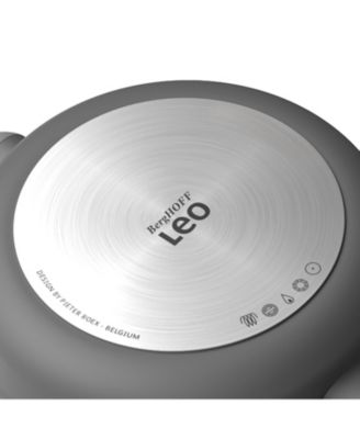 Leo 12.5" Nonstick Wok 6.2Qt., Gray, Glass Lid