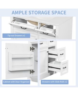 Bathroom Vanity with Sink 4 Drawers Soft Close Door and Adjustable Shelf