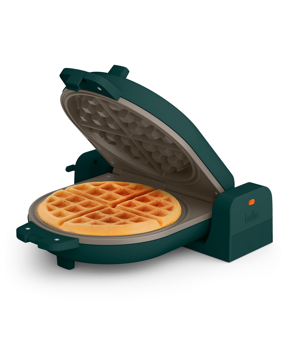 Bella Flip-n-Store Ceramic Waffle Maker, Forest Green