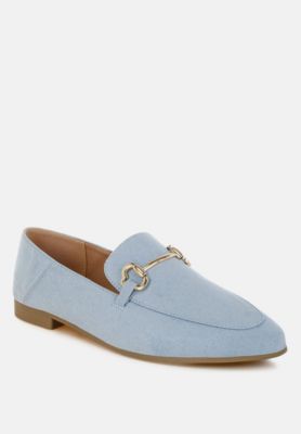 Womens Noltas Horsebit Embellished Flat Loafers