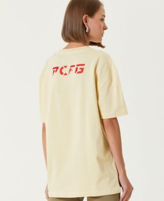 Women's Cotton Destroyed Logo T-Shirt