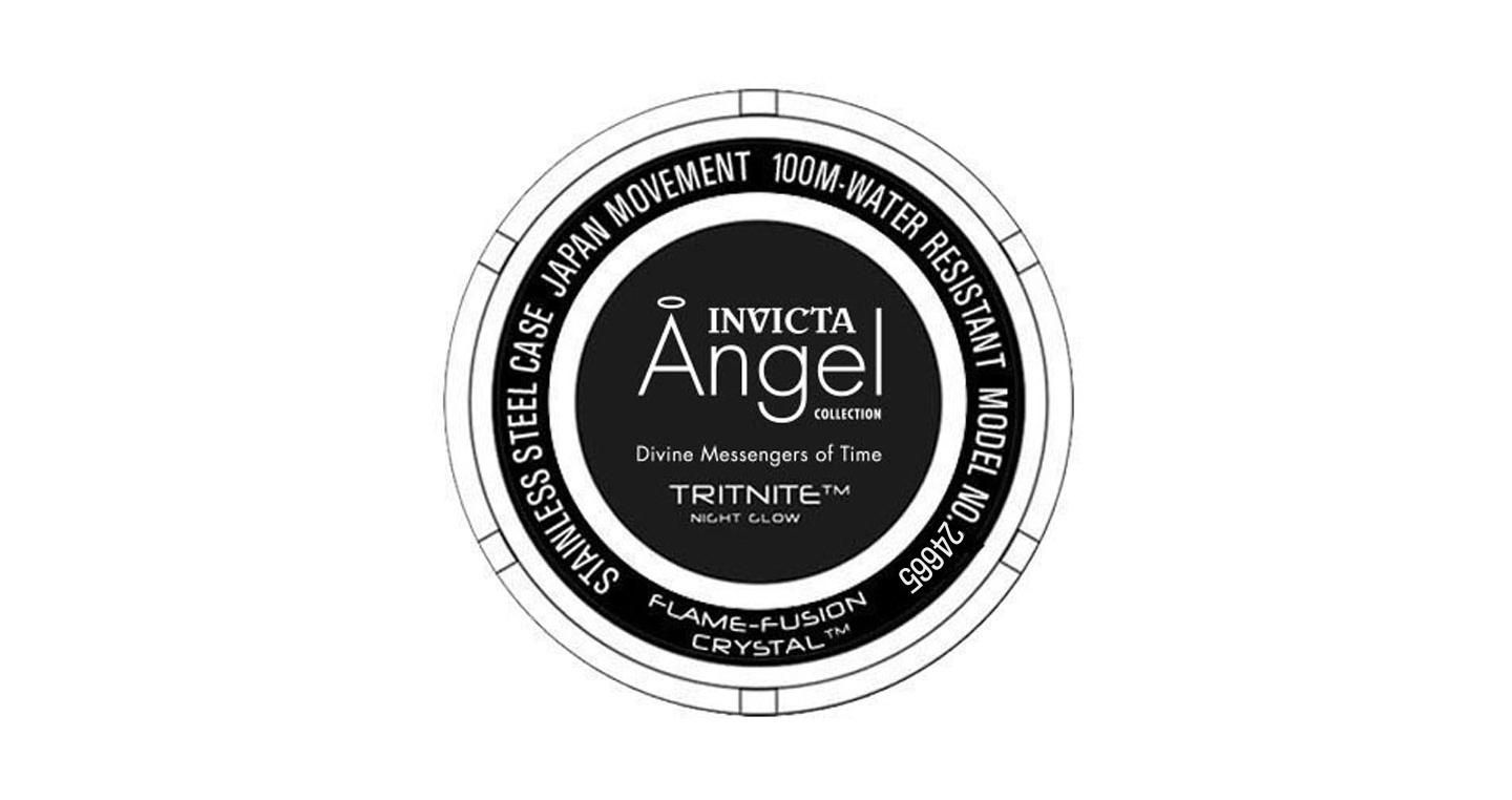 Женские часы Invicta 24665 Angel Quartz 3 Hand Light Blue Dial, цвет: Серебряный — фото 2