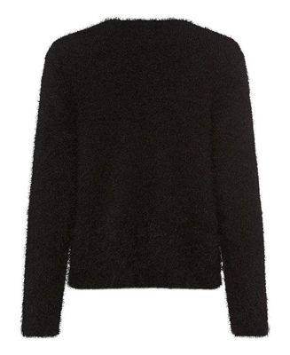 Women's Cropped Feather Yarn Cardigan