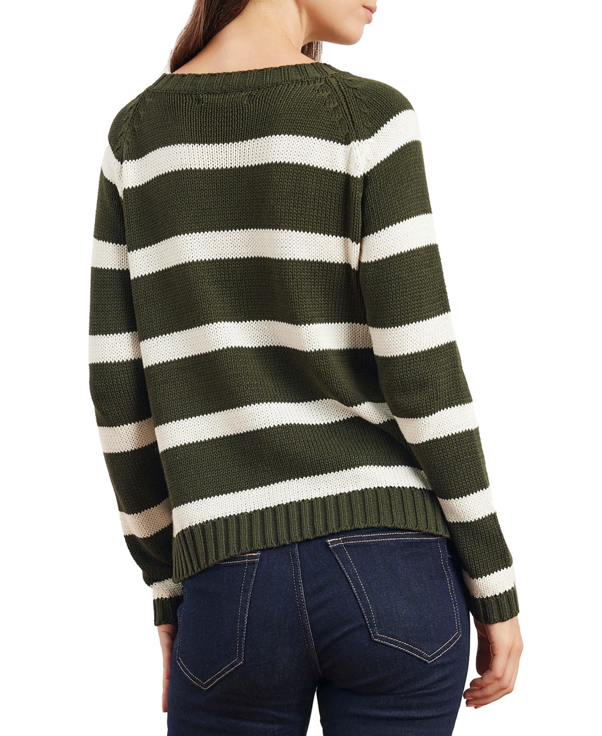 Paneros Clothing Women's Striped Sloane Crewneck Sweater