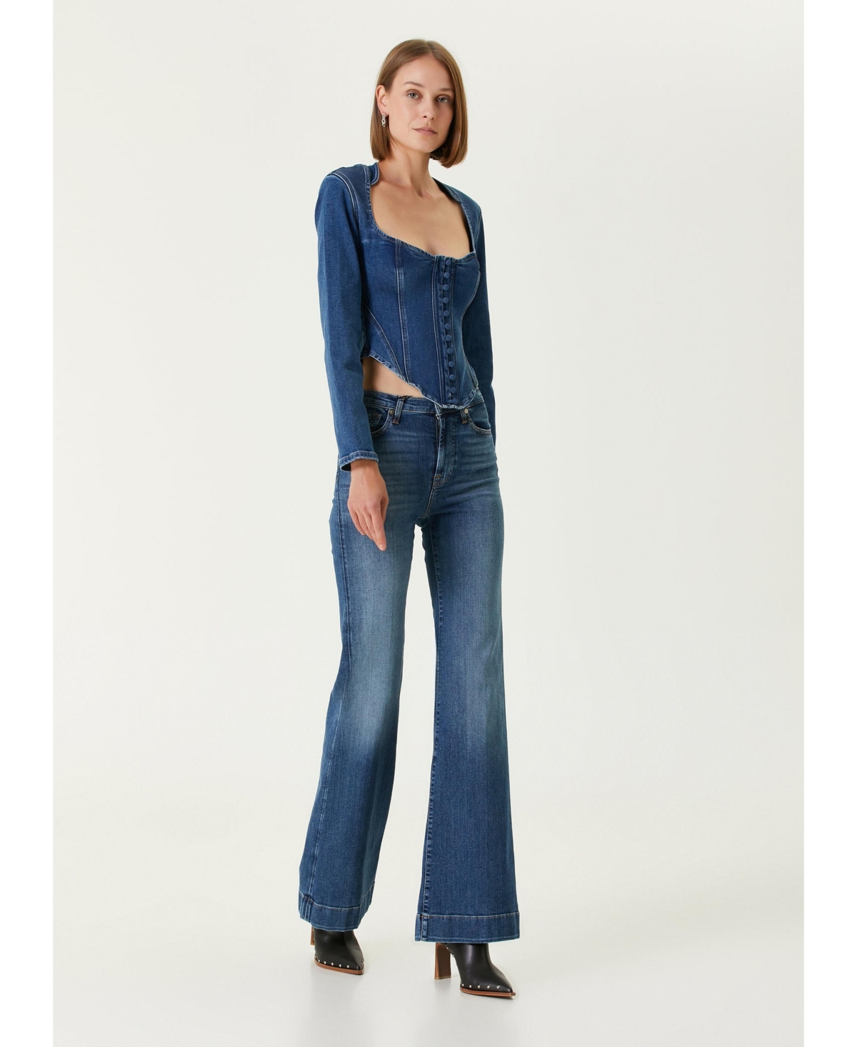 Pcfg Women's Denim Corset Top