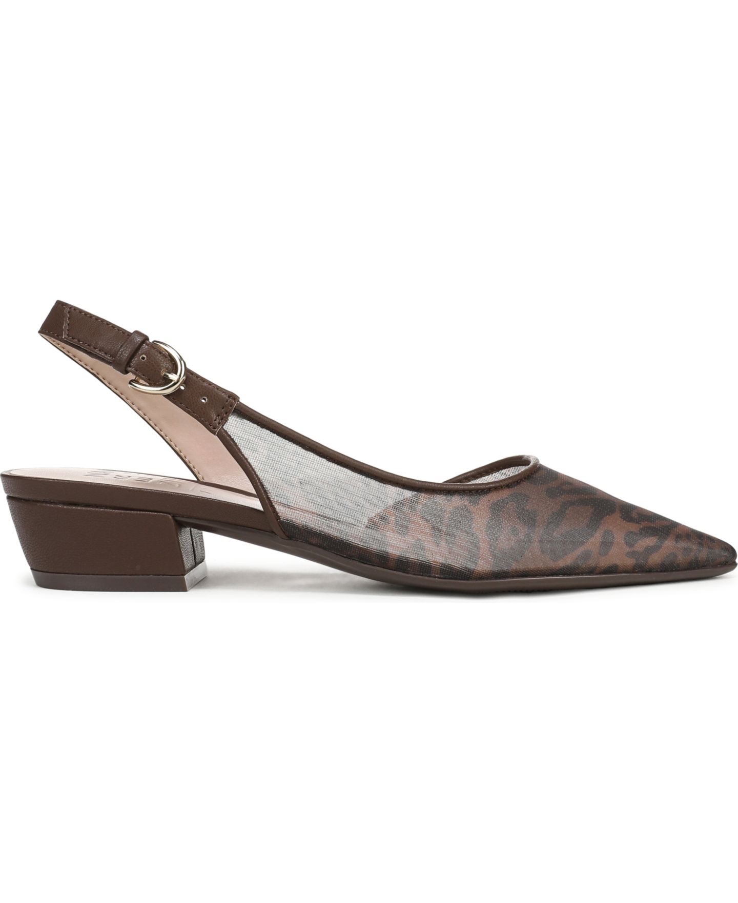 Женские туфли Naturalizer Banks Slingbacks, цвет: Коричневый леопардовый с принтом сетчатый — фото 2