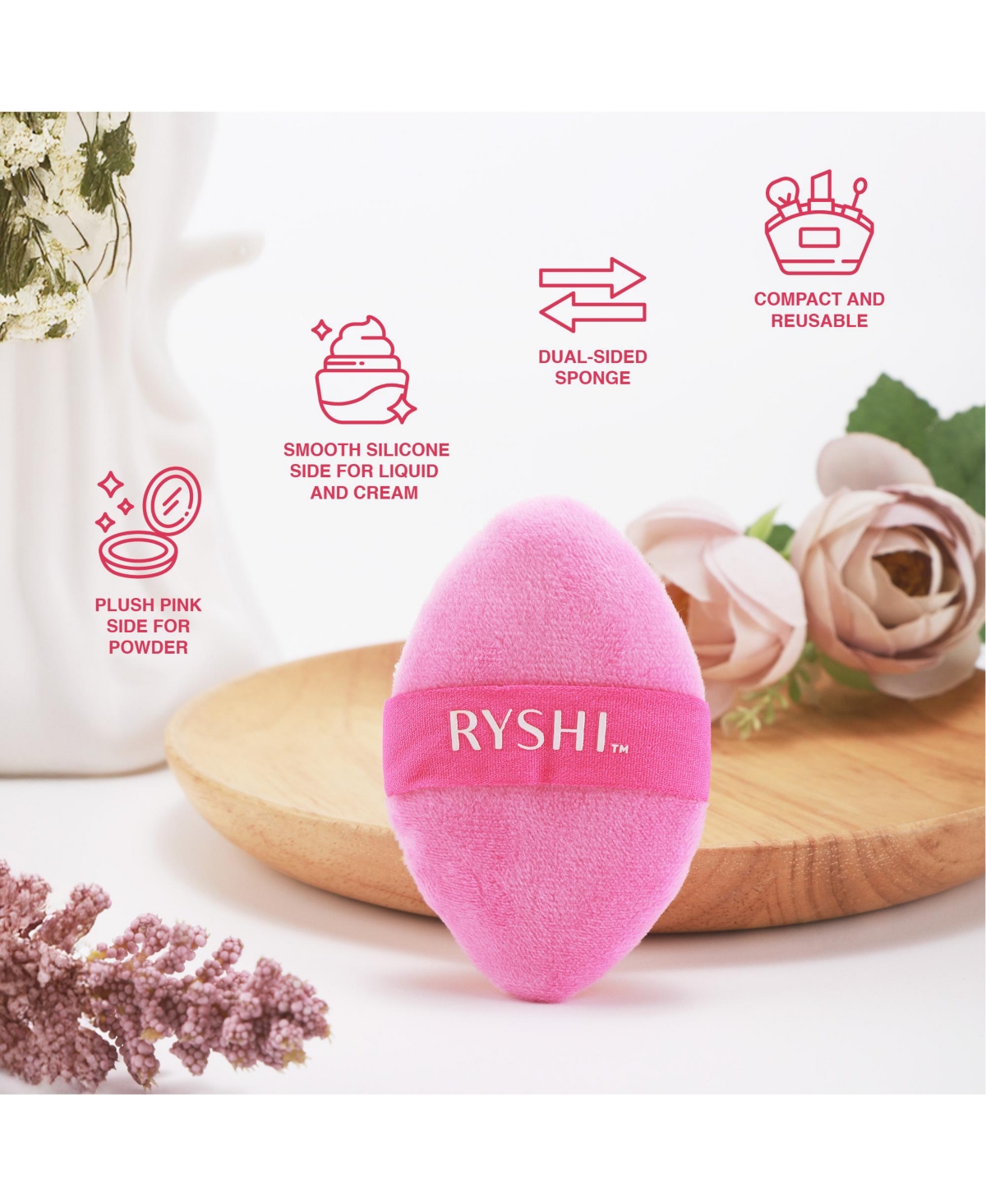 Pursonic Complete Flawless Finish Set: Reversible Sponge + Regenerating Serum + Finger Beauty Blenders