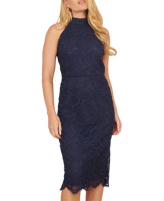 Women's Lace Halter Neck Dress