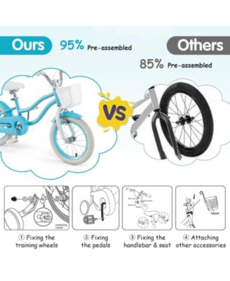 14 Inch Kids Bike with Dual Brakes and Adjustable Seat