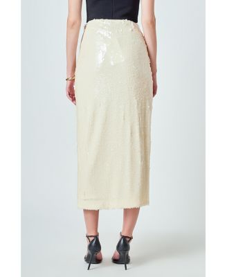 Women's Sequins Midi Skirt