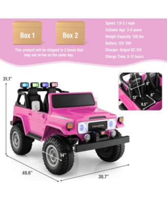 ZMMC4475 12V 2-Seat Licensed Kids Ride On Toyota FJ40 Car with 2.4G Remote Control