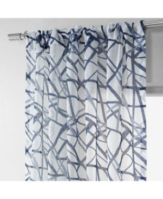 Abstract Printed Sheer Curtain