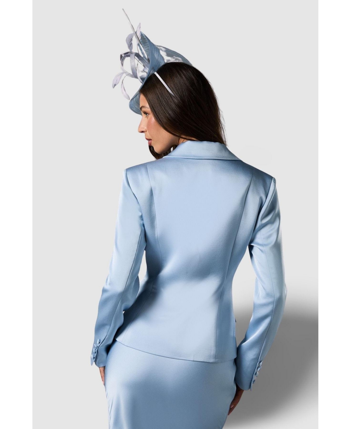 Coast Women's Satin Lapel Waisted Blazer