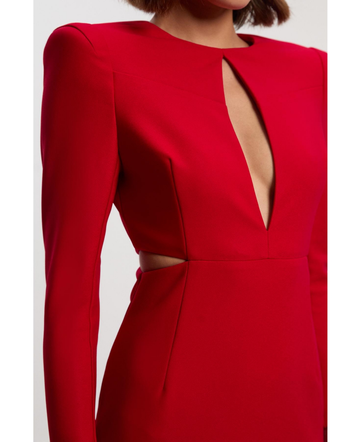 Karen Millen Women's Scuba Crepe Plunge Maxi Dress