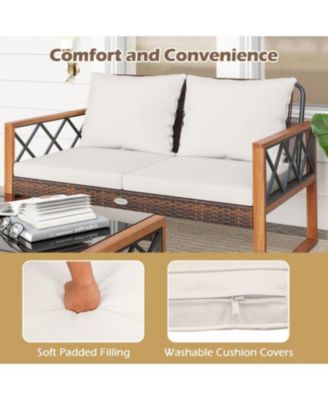 2 Pieces Patio Furniture Set Outside Conversation Set