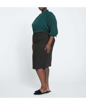 Plus Size Danube Ponte Skirt