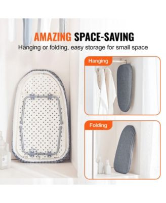 Tabletop Ironing Board 23.4" x 14.4" with Heat-Resistant Cotton Cover & 7mm Padding, Ideal for Small Spaces & Travel