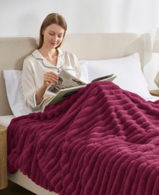 Ultra Plush Raschel Mink Blanket, Twin/Full